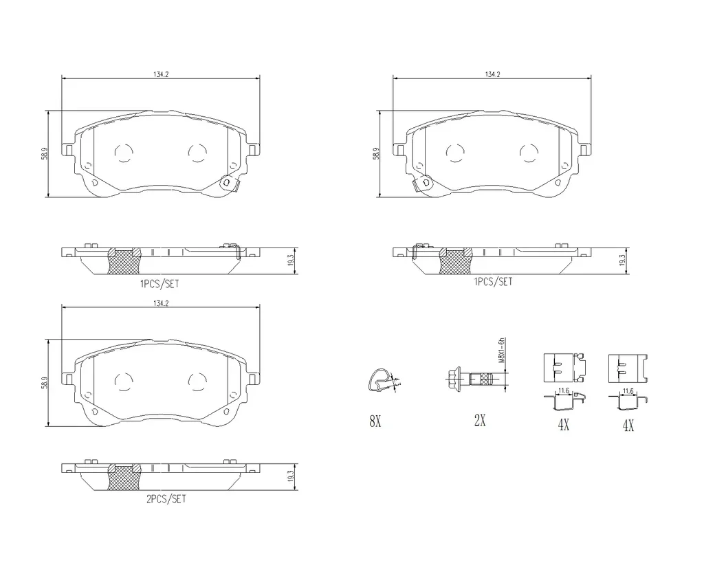 P83177N BREMBO Комплект тормозных колодок, дисковый тормоз (фото 1)