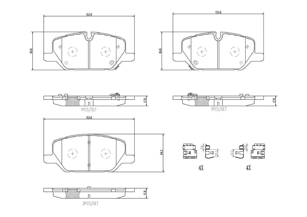 P 10 099 BREMBO Комплект тормозных колодок, дисковый тормоз (фото 1)