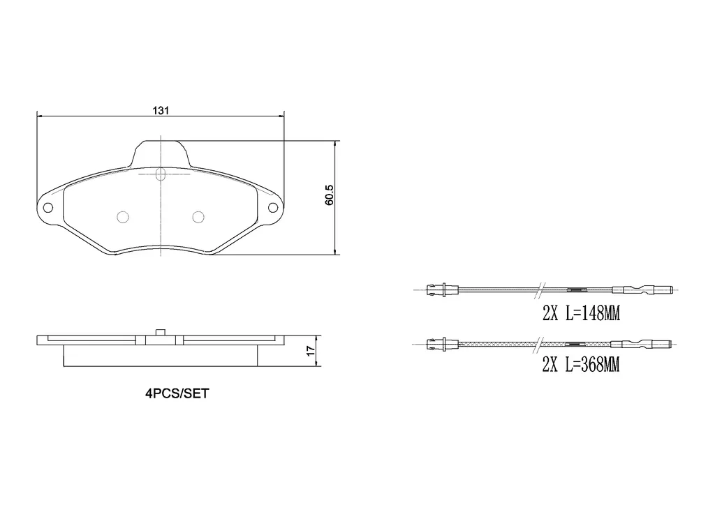 P61052N BREMBO Комплект тормозных колодок, дисковый тормоз (фото 1)