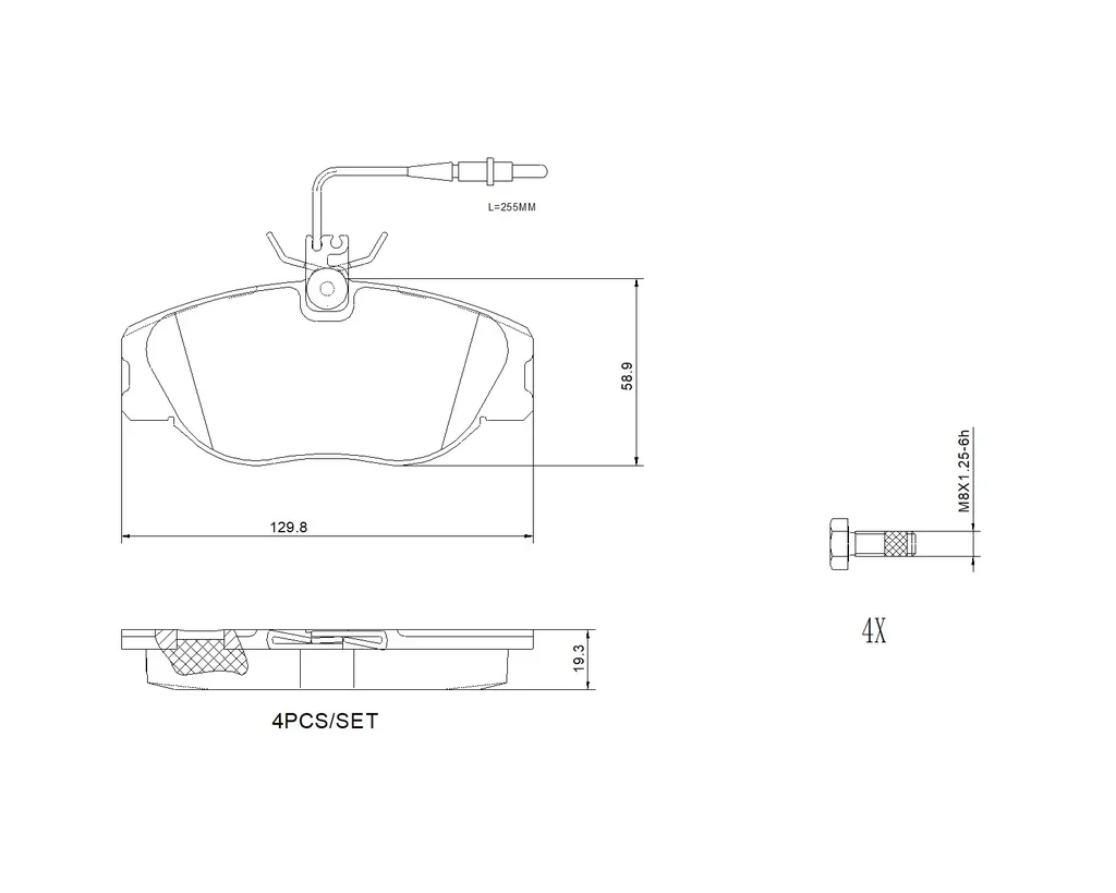 P23061N BREMBO Комплект тормозных колодок, дисковый тормоз (фото 1)