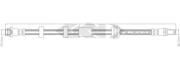 339969 GKN SPIDAN/LOEBRO Тормозной шланг (фото 1)