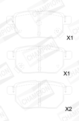 572632CH CHAMPION Комплект тормозных колодок, дисковый тормоз (фото 1)