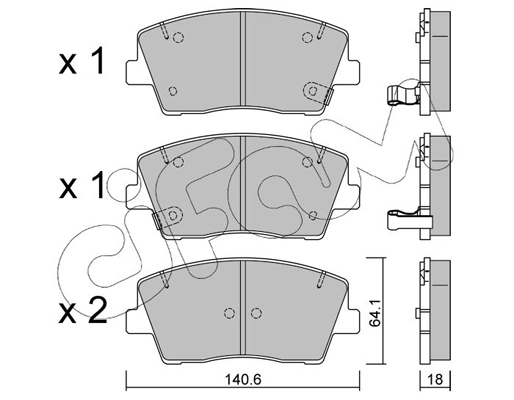 822-1168-0 CIFAM Комплект тормозных колодок, дисковый тормоз (фото 1)