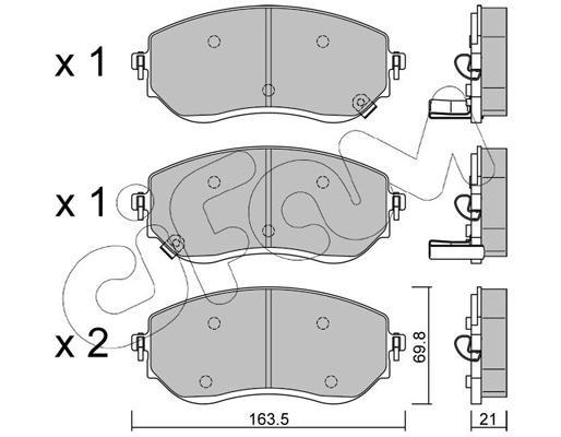 822-1191-0 CIFAM Комплект тормозных колодок, дисковый тормоз (фото 1)