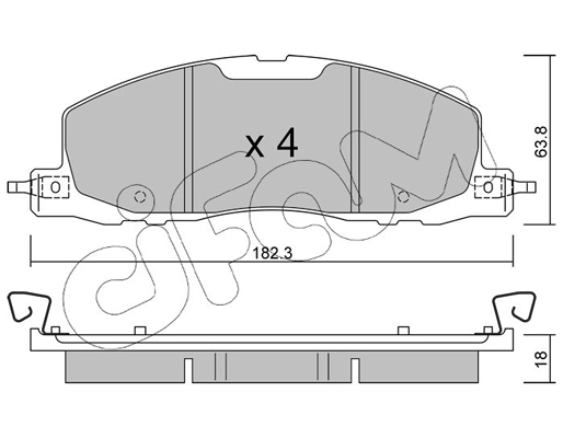 822-1330-0 CIFAM Комплект тормозных колодок, дисковый тормоз (фото 1)