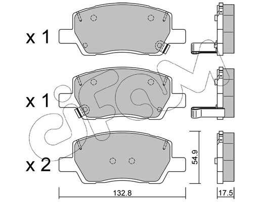822-1296-0 CIFAM Комплект тормозных колодок, дисковый тормоз (фото 1)