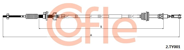 92.2.TY001 COFLE Трос, управление сцеплением (фото 1)