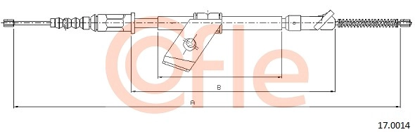 92.17.0014 COFLE Тросик, cтояночный тормоз (фото 1)