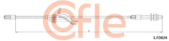 92.1.FD024 COFLE Тросик, cтояночный тормоз (фото 1)