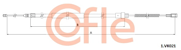 92.1.VK021 COFLE Тросик, cтояночный тормоз (фото 1)