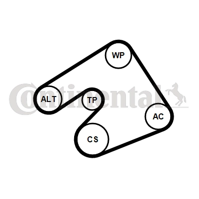 5PK1397K1 CONTINENTAL CTAM Поликлиновой ременный комплект (фото 3)