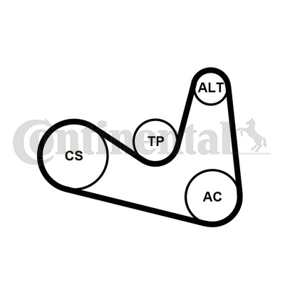 6PK1180K2 CONTINENTAL CTAM Поликлиновой ременный комплект (фото 2)