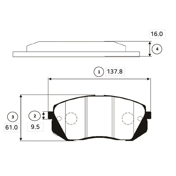GK0501 CTR Комплект тормозных колодок, дисковый тормоз (фото 1)