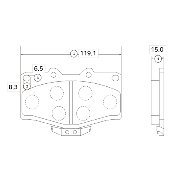 GK1030 CTR Комплект тормозных колодок, дисковый тормоз (фото 1)