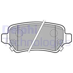 LP1717-18B1 DELPHI Комплект тормозных колодок, дисковый тормоз (фото 1)