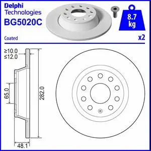 BG5020C-19B1 DELPHI Тормозной диск (фото 1)