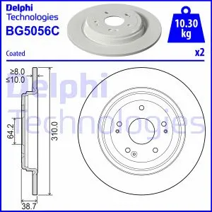BG5056C-18B1 DELPHI Тормозной диск (фото 1)