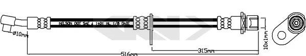 340208 GKN SPIDAN/LOEBRO Тормозной шланг (фото 1)