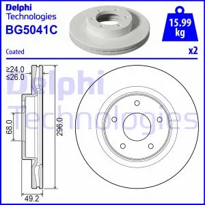 BG5041C-18B1 DELPHI Тормозной диск (фото 1)