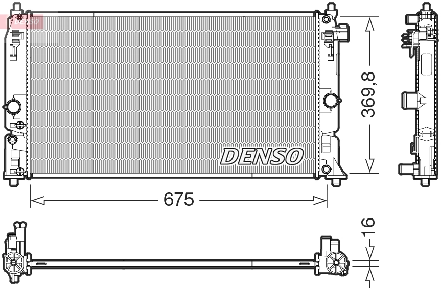 DRM50150 DENSO Радиатор, охлаждение двигателя (фото 1)