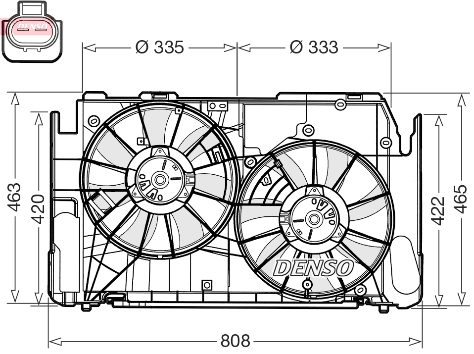 DER50002 DENSO Вентилятор, охлаждение двигателя (фото 1)