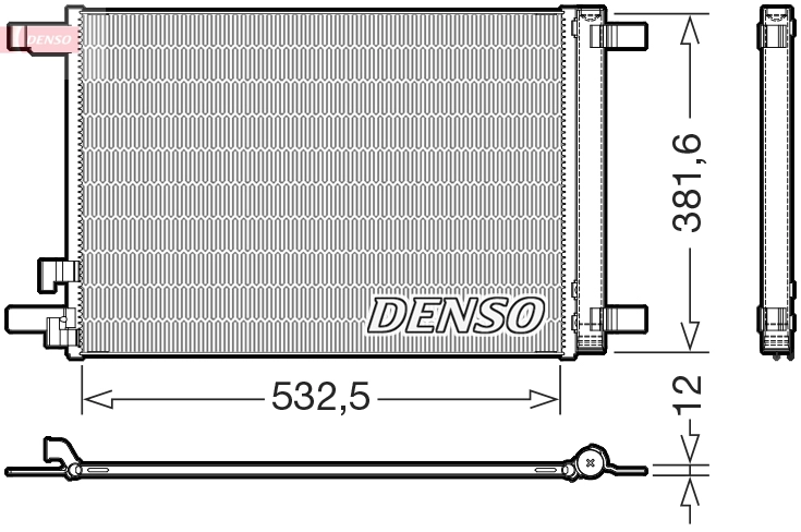 DCN02048 DENSO Конденсатор, кондиционер (фото 1)