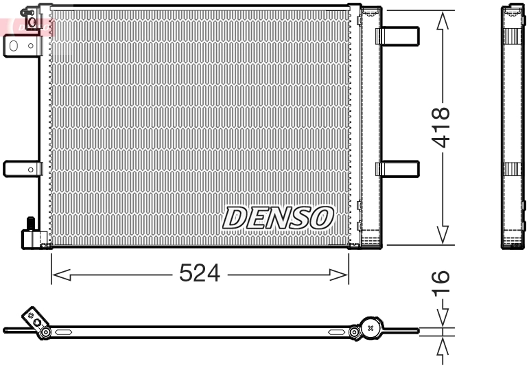 DCN07062 DENSO Конденсатор, кондиционер (фото 1)