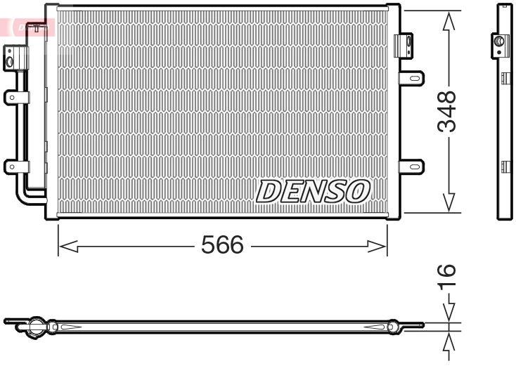 DCN12008 DENSO Конденсатор, кондиционер (фото 1)