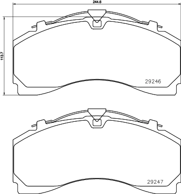 CVP129K DON Комплект тормозных колодок, дисковый тормоз (фото 2)