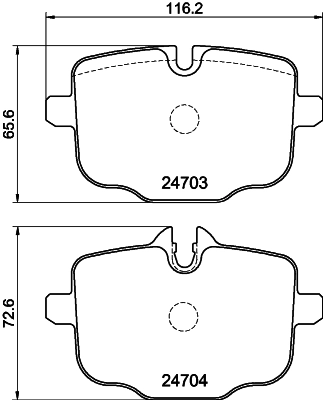 PCP1526 DON Комплект тормозных колодок, дисковый тормоз (фото 2)