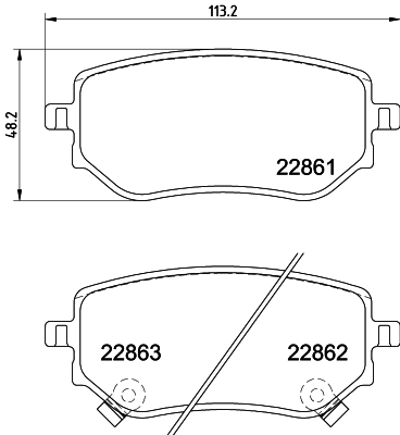 PCP2214 DON Комплект тормозных колодок, дисковый тормоз (фото 1)