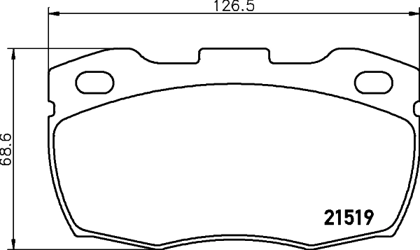 PCP2166 DON Комплект тормозных колодок, дисковый тормоз (фото 1)