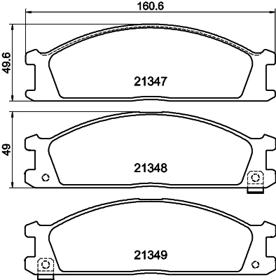 PCP1851 DON Комплект тормозных колодок, дисковый тормоз (фото 1)