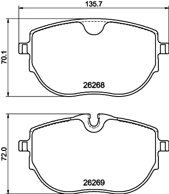 PCP2026 DON Комплект тормозных колодок, дисковый тормоз (фото 1)