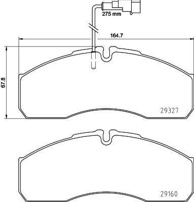 PCP2222 DON Комплект тормозных колодок, дисковый тормоз (фото 1)