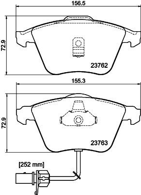 PCP2103 DON Комплект тормозных колодок, дисковый тормоз (фото 1)