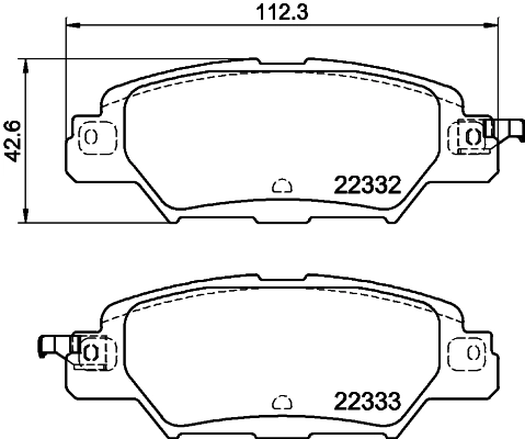 PCP1893 DON Комплект тормозных колодок, дисковый тормоз (фото 1)