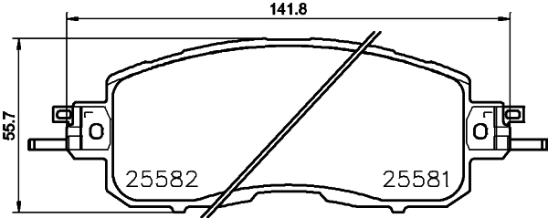 PCP2221 DON Комплект тормозных колодок, дисковый тормоз (фото 1)