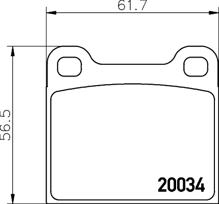 PCP2095 DON Комплект тормозных колодок, дисковый тормоз (фото 1)