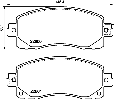 PCP2227 DON Комплект тормозных колодок, дисковый тормоз (фото 1)