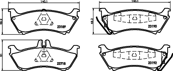 PCP2203 DON Комплект тормозных колодок, дисковый тормоз (фото 1)