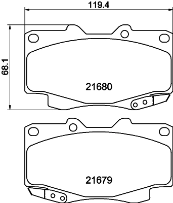 PCP1858 DON Комплект тормозных колодок, дисковый тормоз (фото 1)