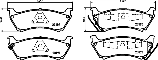 PCP2201 DON Комплект тормозных колодок, дисковый тормоз (фото 1)