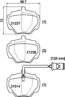 PCP2173 DON Комплект тормозных колодок, дисковый тормоз (фото 1)