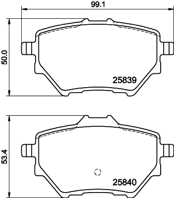 PCP1999 DON Комплект тормозных колодок, дисковый тормоз (фото 1)