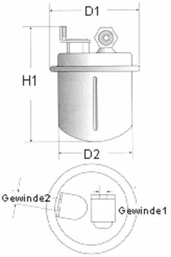 L207/606 CHAMPION Топливный фильтр (фото 3)