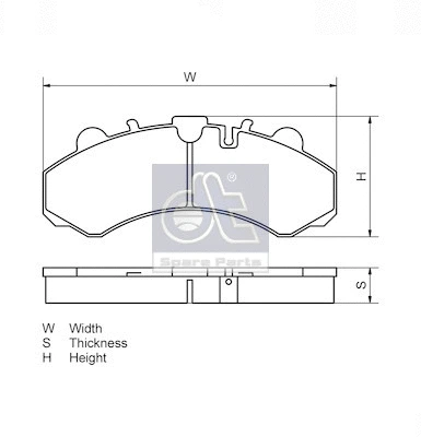 7.92602 DT Spare Parts Комплект тормозных колодок, дисковый тормоз (фото 2)