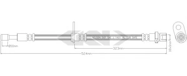 340367 GKN SPIDAN/LOEBRO Тормозной шланг (фото 1)