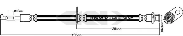 340395 GKN SPIDAN/LOEBRO Тормозной шланг (фото 1)
