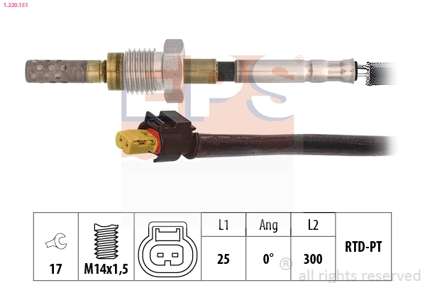 1.220.151 EPS Датчик, температура выхлопных газов (фото 2)